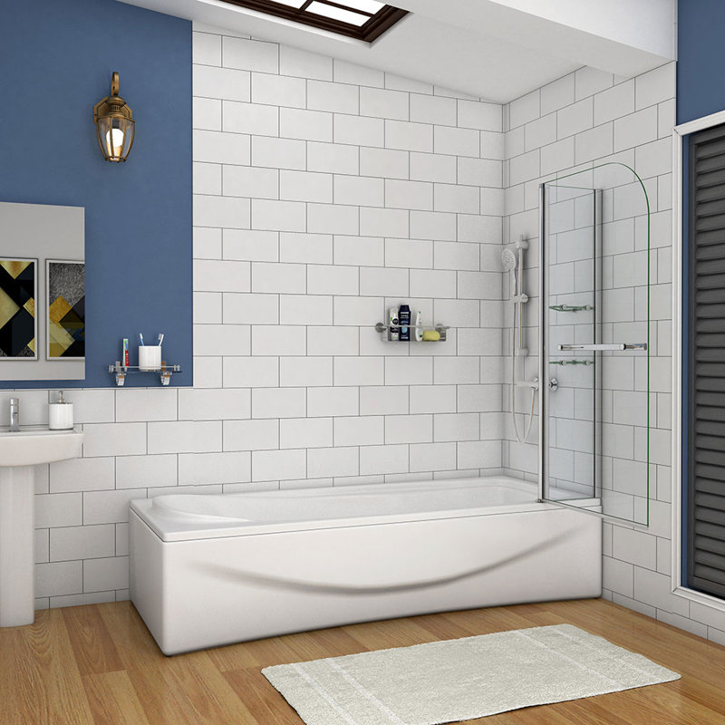 Norflett 1000mm W x 1400mm H Frameless with Glass