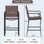 Ensemble de 4 tabourets de bar à hauteur de comptoir d'extérieur avec accoudoirs et repose-pieds-1183802345