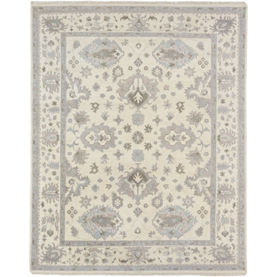 Neerav Wool Oriental Area Rug in Ivory