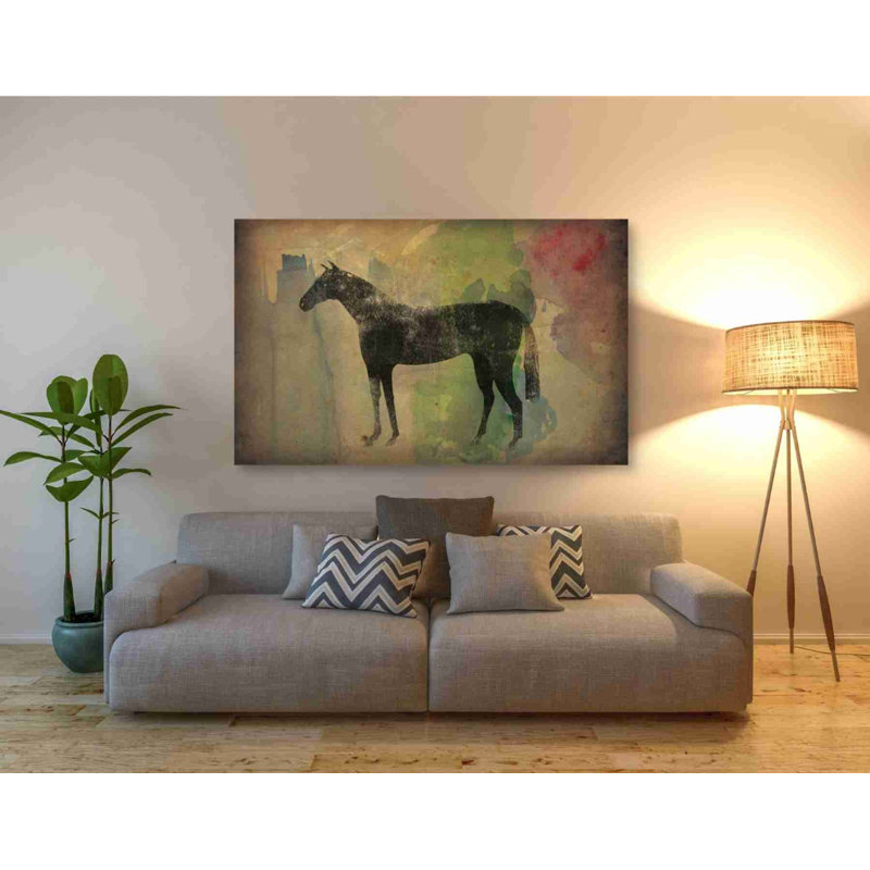 «Cheval noir V2» par Ryan Fowler, impression sur toile tendue, H 40 po x l 60 po x 1,5 po