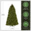 Sapin de Noël artificiel vert à charnières de 10 pi avec 1500 lumières claires-727777758