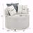 3D Upholstered Barrel Accent Basic Accent Chair With Wheels