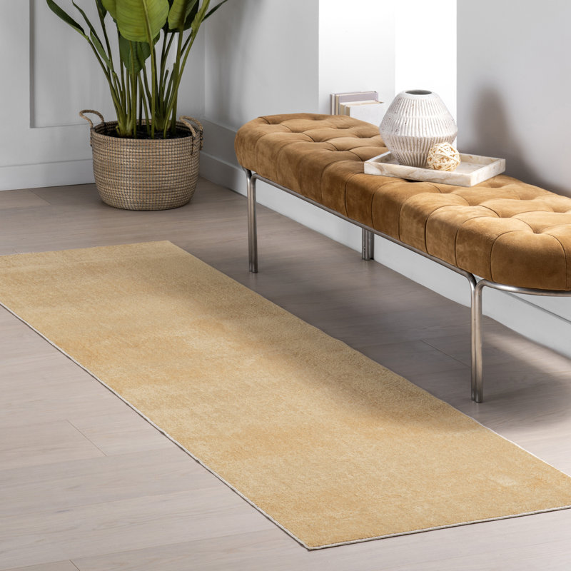 Argelia Solid Machine Washable Area Rug, Rectangle 5'3" x 8'