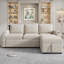 Canapé modulaire de 83,5 po avec canapé en L et canapé-lit modulaire avec grand espace de rangement, deux porte-gobelets et deux ports USB pour le salon-1693579208