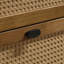 Commode à 4 tiroirs en bois et rotin Vichy, capacité de rangement généreuse