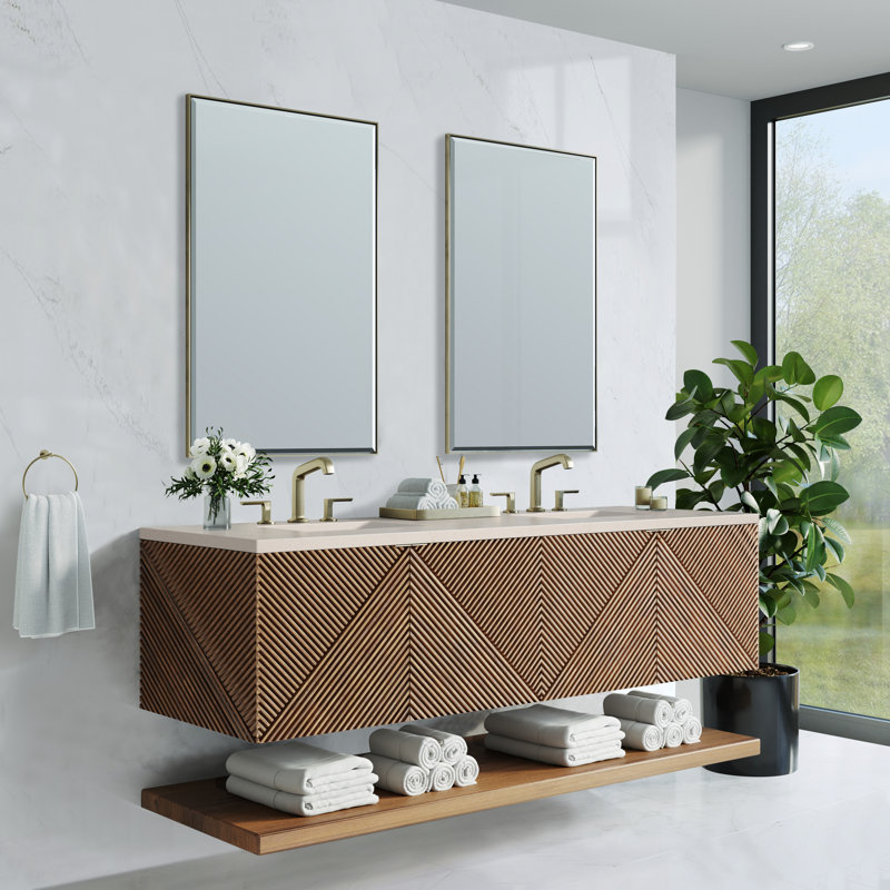 Marcello 72'' W Double Vanity, Ethereal Noctis, 8" Widespread
