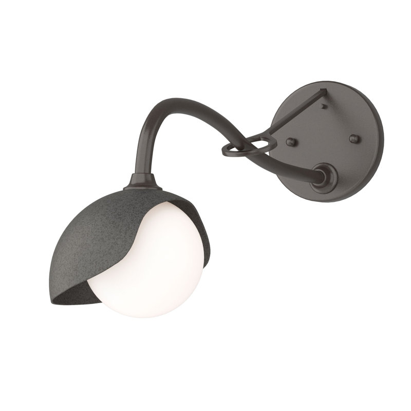 Brooklyn 1 - Light Hardwired Armed Sconce, Oil Rubbed Bronze, Natural Iron