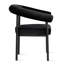 Chaise rembourrée moderne avec accoudoirs courbés-19420280