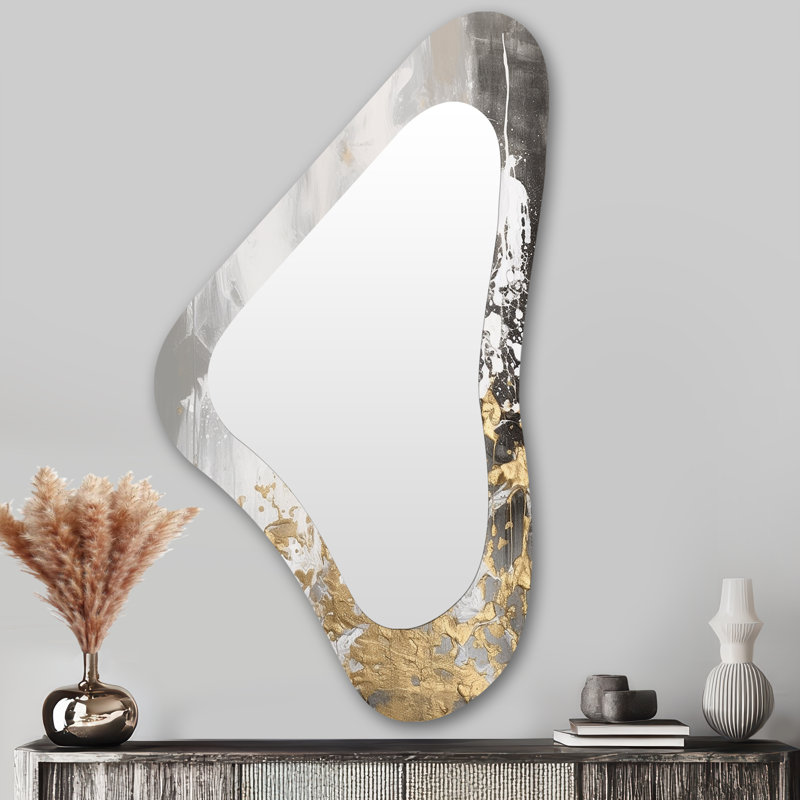 Sweet Serenity II - Grand miroir mural abstrait moderne à formes 3D abstraites