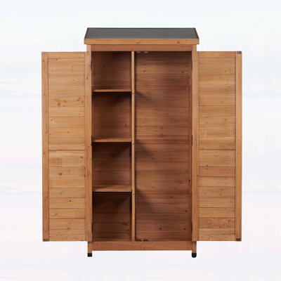 Durable Wooden Storage Cabinet for Garden and Patio,Maximizing Vertical Space and Organization
