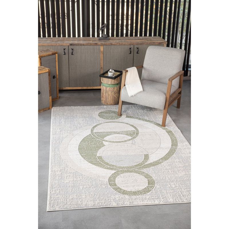 Olliyah Collection Transitional Geometric Area Rug, Rectangle 5'3" x 7'6"