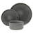 Gibson Elite Solana Coast 12 Piece Stoneware Reactive Glaze (Service for 4) Ceramic Plates and Bowls Modern Shape Embossed Dinnerware Set-112297025