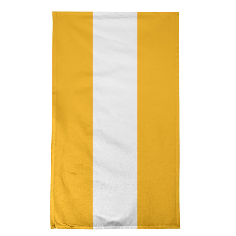 Stripe Tea Towel Kitchen Towel, Cotton Twill, Yellow Football