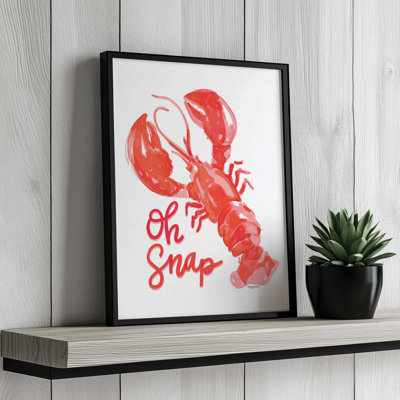 «Oh Snap Lobster» par Molly Mattin, reproduction d'art