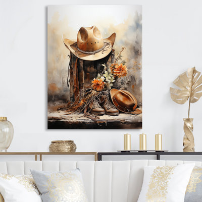 " Minimalism Cowboy Hat And Boot II "
