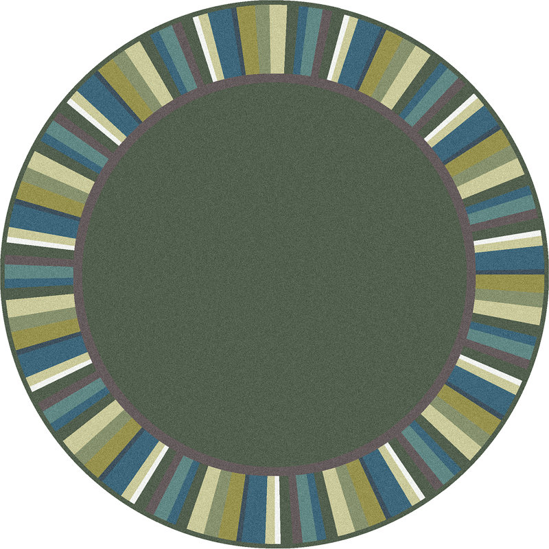 Tapis vert Just for Kids par Joy Carpets, Rond 7 pi 7 po