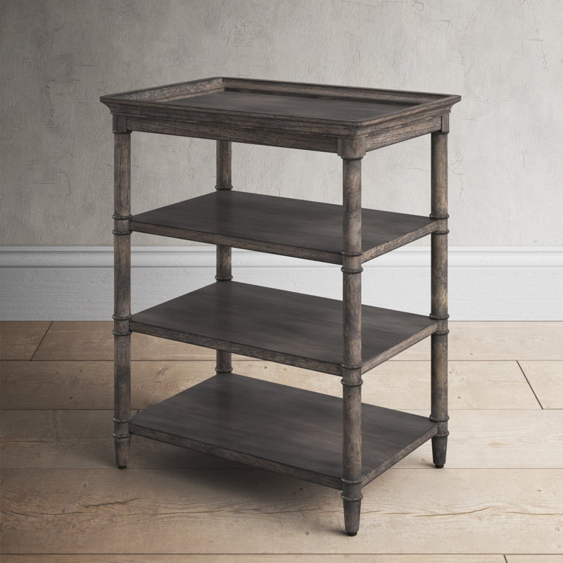 Solid Wood Tray Top End Table