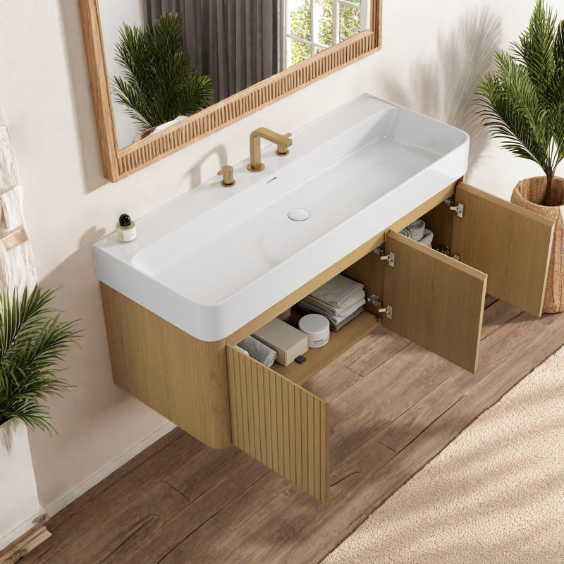 Wall Mounted With Solid Surface Top, 47.24