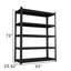 59" Wide Black Metal Shelves, With 5 Removable Dividers, Large Capacity, Strong Load Bearing, Suitable For Garage, Kitchen And Office.
