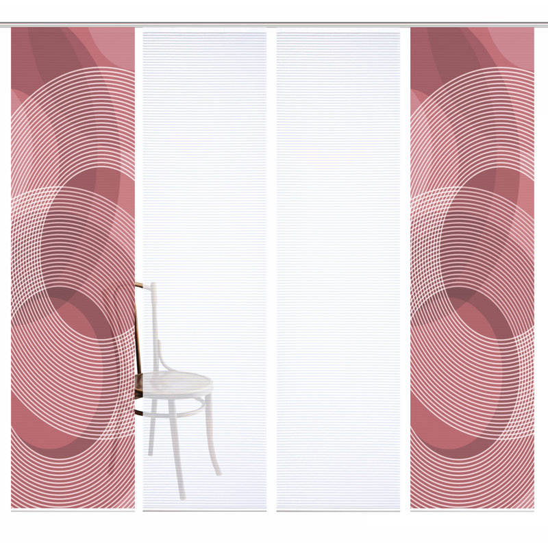 Semi Sheer Sliding Panel, Bordeaux