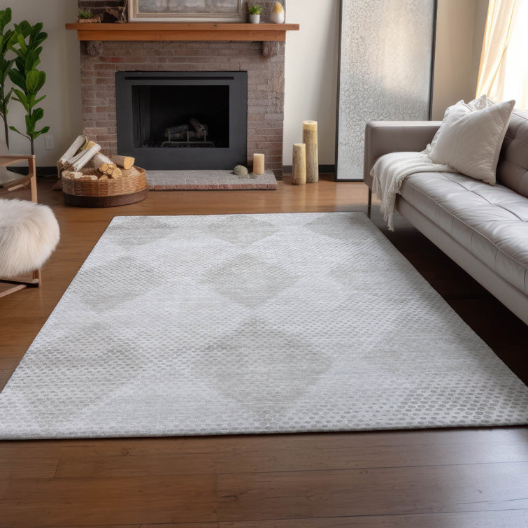 Premium Machine Washable Cerrito AMF539 Ivory 5' x 7'6" Rug