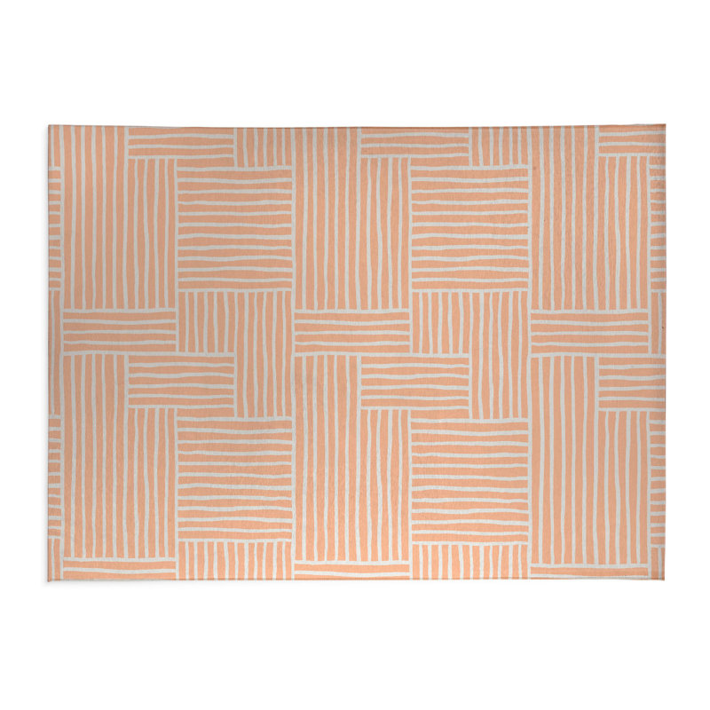 Tapis de bureau léger Grid Puz, L 5 pi x L 3 pi, Pêche