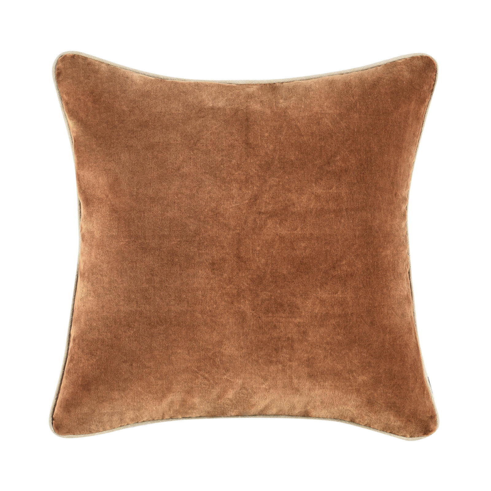 Goodall Velvet Pillow Cover & Insert, Hazel Brown, Square 22"