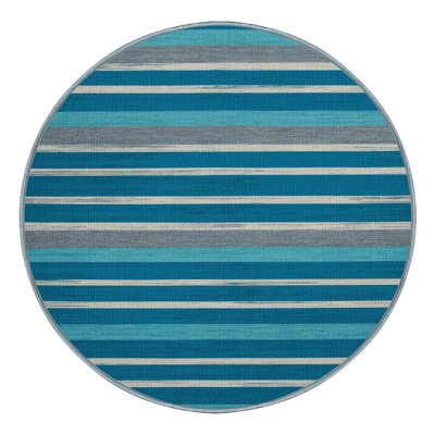  Tapis lavable rayé gris clair Cerulean