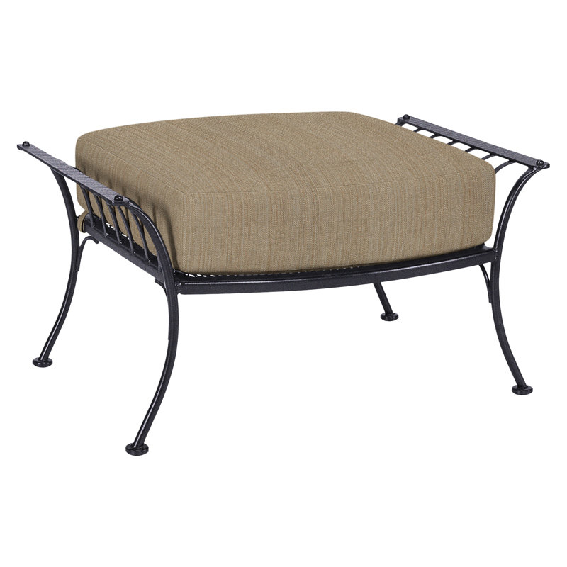Monterra Outdoor Ottoman, Graphite, Flagship Stone Sunbrella®