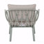 Ensemble de 2 fauteuils club d'extérieur au fini vert PP avec coussin beige-808252195-808252194