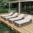 Outdoor  Acacia Wood Patio Adjustable Lounge Chair Set Of 4- Uncushioned For Backyard Pool Garden-Grey Rope & Natural Iron-532980445