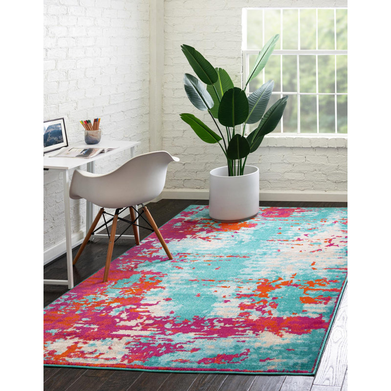 Abstract Indoor Rug, Rectangle 5'3" x 8'