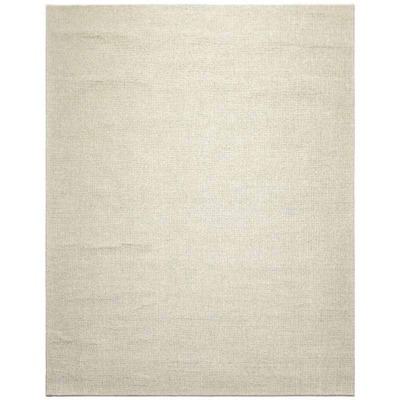 Tapis contemporain beige en laine tissé à la main 10 x 14, Rectangle de 10 pi x 14 pi