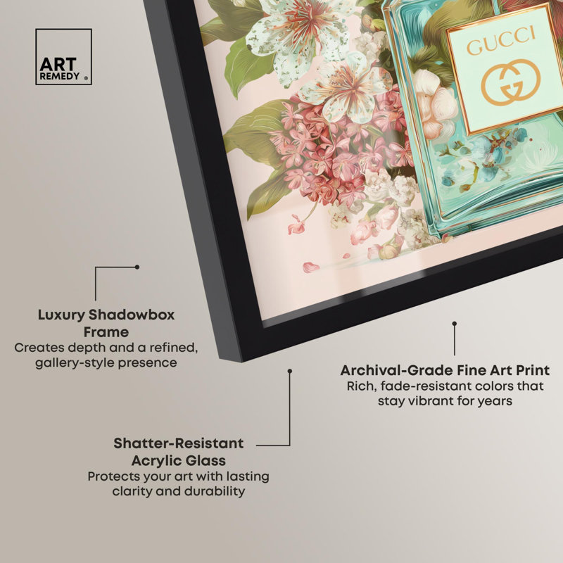 Colibri parfum Glam Art Shadowbox par Art Remedy, H 13 po x l 13 po, Black