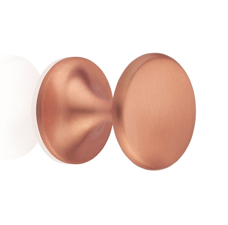 Poignée ronde Chloeu, Or rose, H 1,26 po x l 1,25 po x P 1,25 po