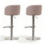 Chaise à dossier solide rose argenté (paquet de 2)