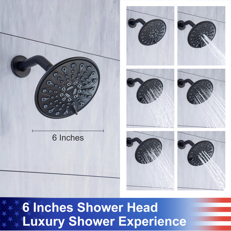 Diverter Tub & Shower Faucet with Rough in-Valve, Matte Black