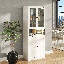 Armoire autoportante de 72 po de hauteur avec tablettes réglables (blanc), structure en acier inoxydable robuste