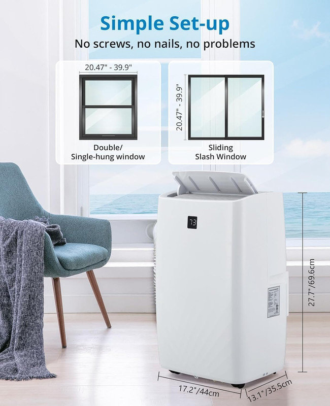 Porte-affiche en forme de A connecté Wi-Fi 12 000 BTU Gaomon