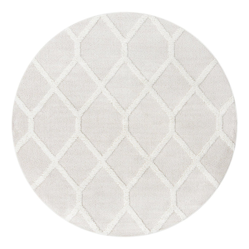 Geometric Indoor Rug, Round 7'10"