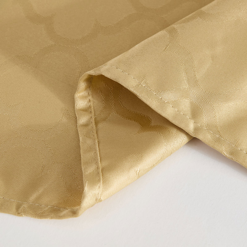 Sarok Rectangle Geometric Jacquard Tablecloth, 70" L x 52" W, Gold