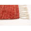 Tapis décoratif en laine rouge de conception unique 5 pi 1 po x 7 pi 8 po noué à la main New Age