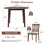 Ensemble de table de salle à manger 3 pièces peu encombrant, bois et tissu, moderne pour petits appartements