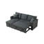 Canapé-lit modulaire en L avec canapé USB et port USB, canapé-lit réversible avec lit escamotable, méridienne avec rangement, canapé-lit pour salon-2125195106