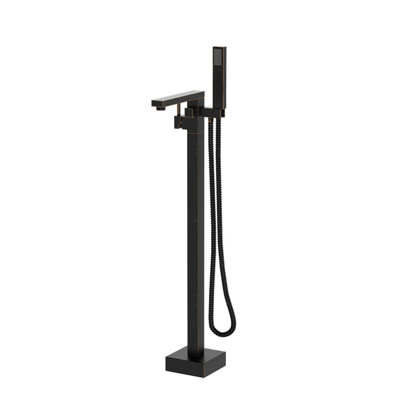 42 7/8-In 1-Handle Freestanding Tub Faucet With Hand Shower Head, Bronze