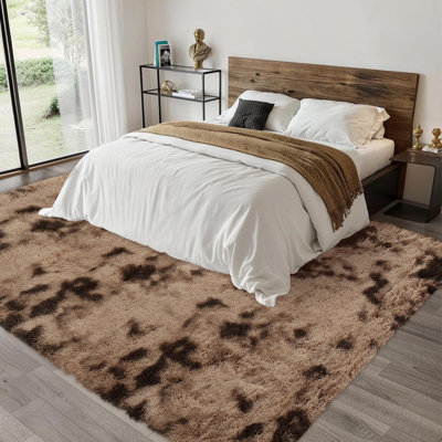 Tie-Dye Washable Shag Area Rugs Non-Slip Fluffy Shag Plush Fuzzy Shaggy Rug for Living Room, Bedroom, Home Decor