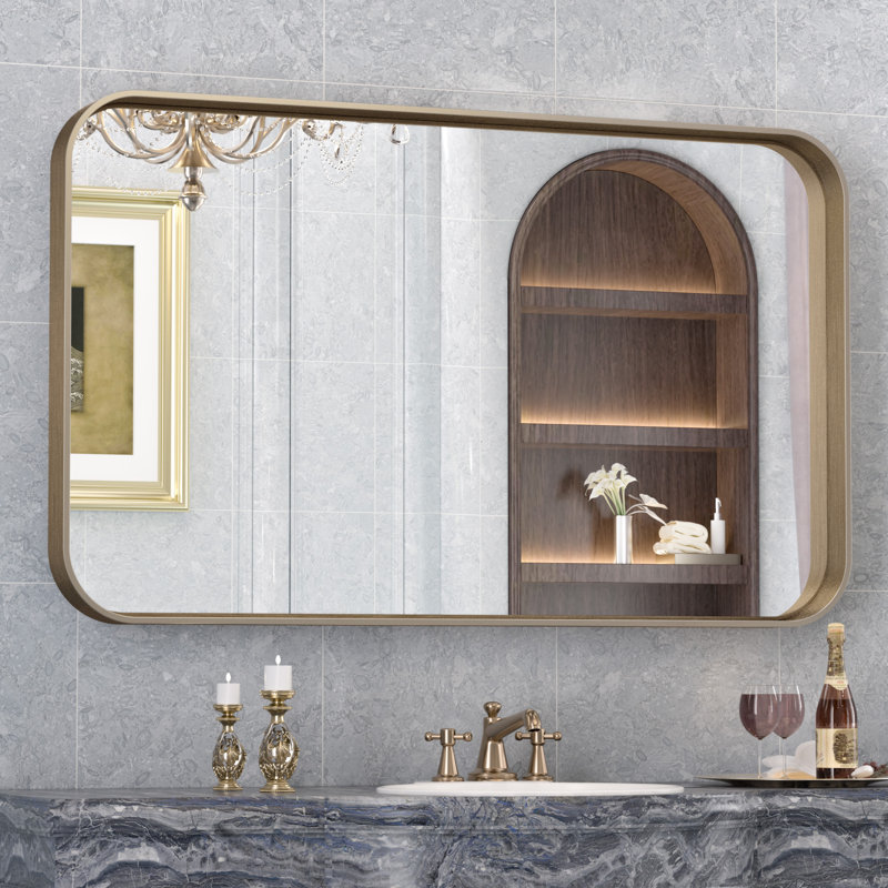 Miroir d'appoint Tyro, Bronze, 40 po x 24 po, Rectangulaire