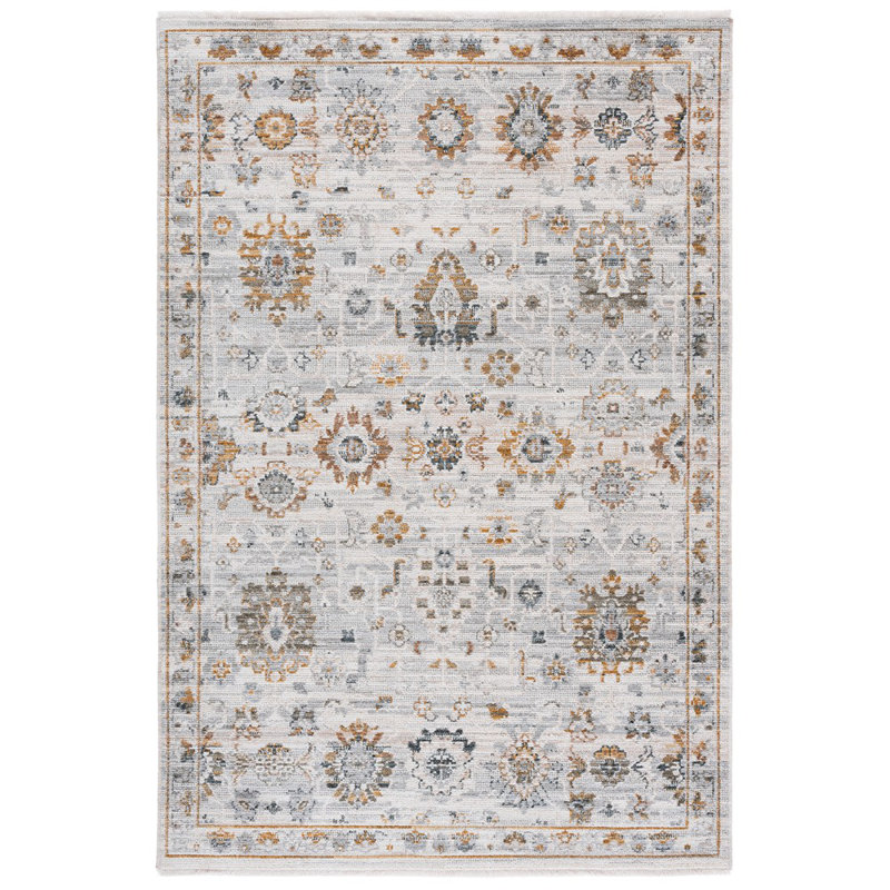 Vintage Rosewood 500 Performance Floral Indoor Rug, Rectangle 9' x 12'