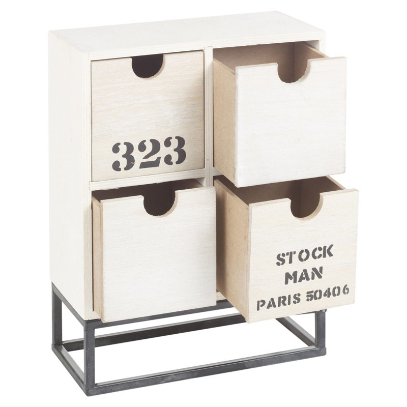 4 Drawer 20cm W Chest