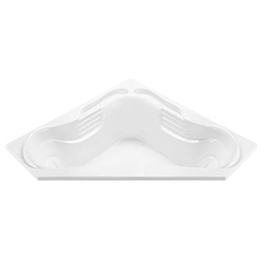 Montgomery 60 in. Acrylic Corner Drop-In Air Bath Bathtub in White
